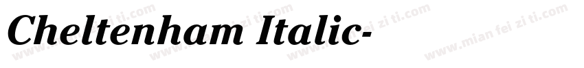 Cheltenham Italic字体转换